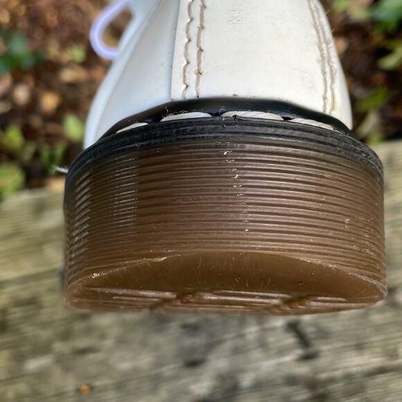 Vintage Dr Martens 1460 MIE England White Combat Boots Women's 7 US / 5 UK - Picture 12 of 16